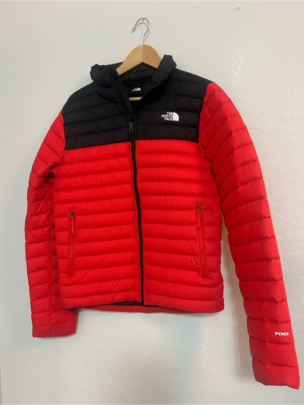The North Face Red and Black Men's Puffer Jacket